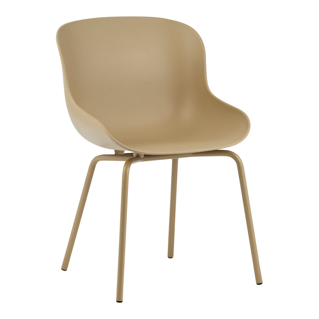 Sedia da pranzo Nordic Hygge imbottita e in acciaio a 4 gambe con curva organica e forma avvolgente per sala da pranzo