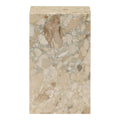Tavolino Scultoreo Minimalista in Marmo Naturale Alto a Piedistallo con Base Espositiva Multiuso per Soggiorno
