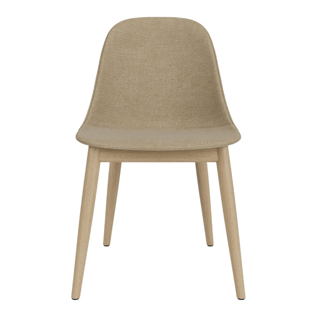 Sedia da pranzo moderna nordica completamente imbottita con braccioli curvati all'esterno e schienale alto per sala da pranzo