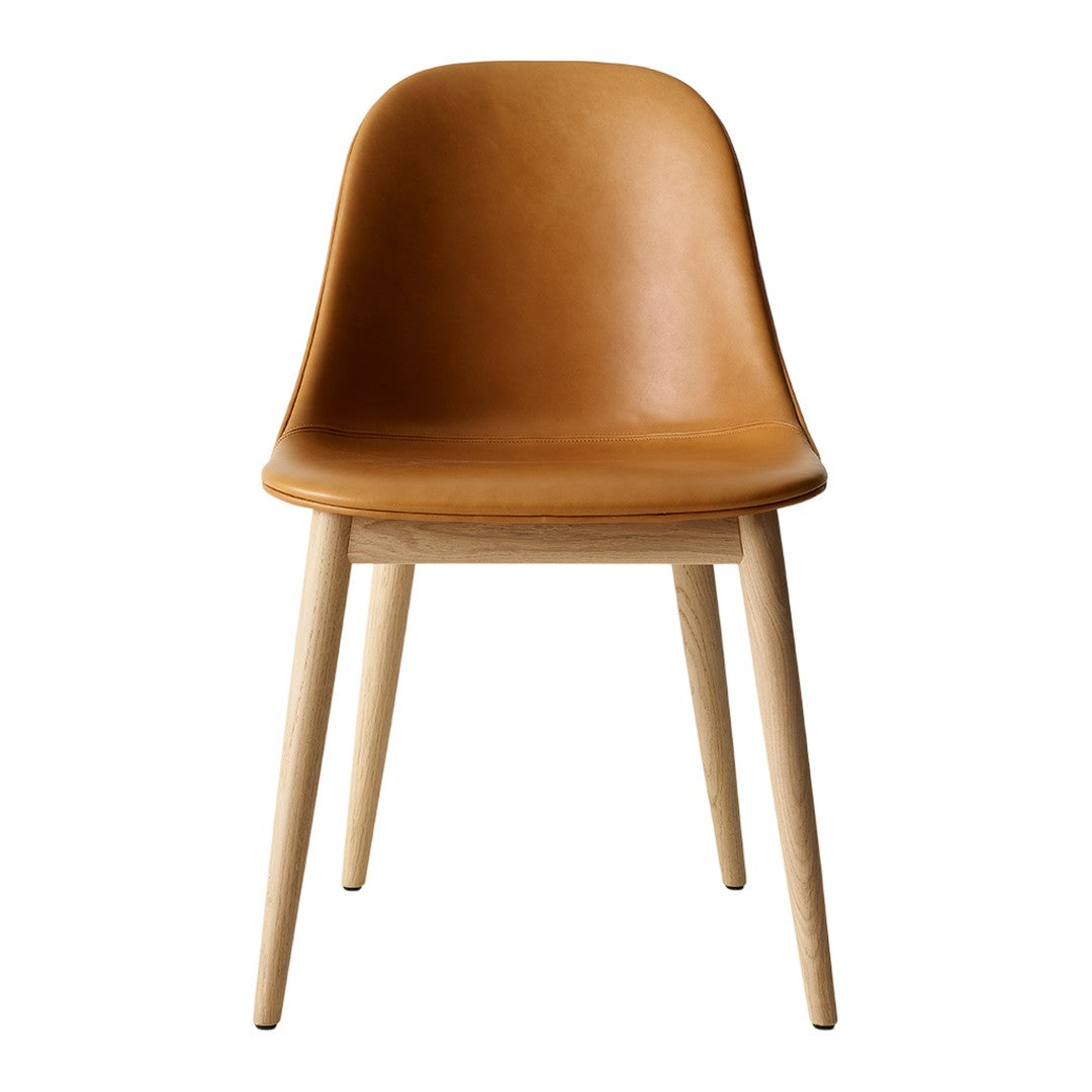 Sedia da pranzo moderna nordica completamente imbottita con braccioli curvati all'esterno e schienale alto per sala da pranzo