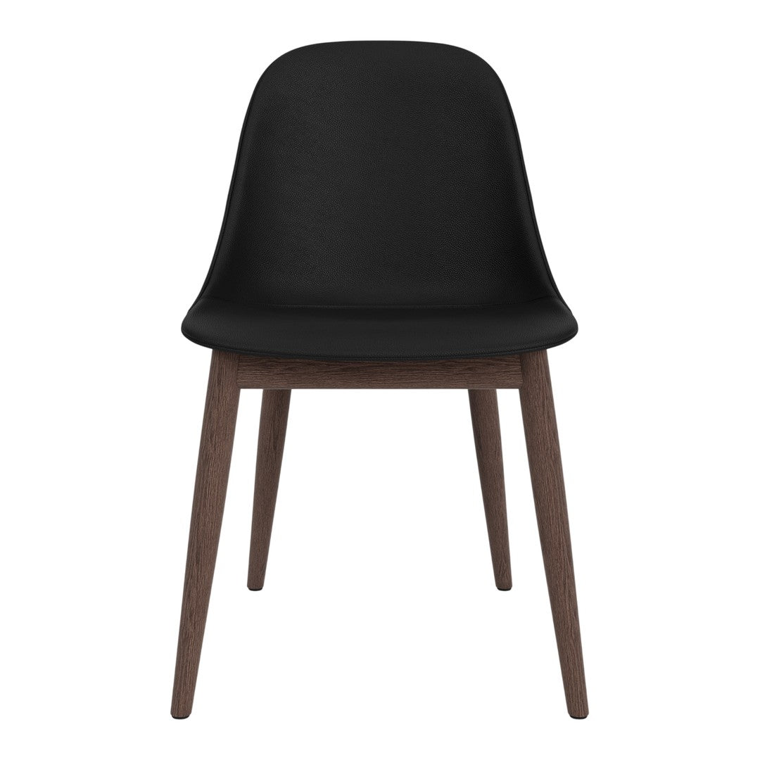 Sedia da pranzo moderna nordica completamente imbottita con braccioli curvati all'esterno e schienale alto per sala da pranzo