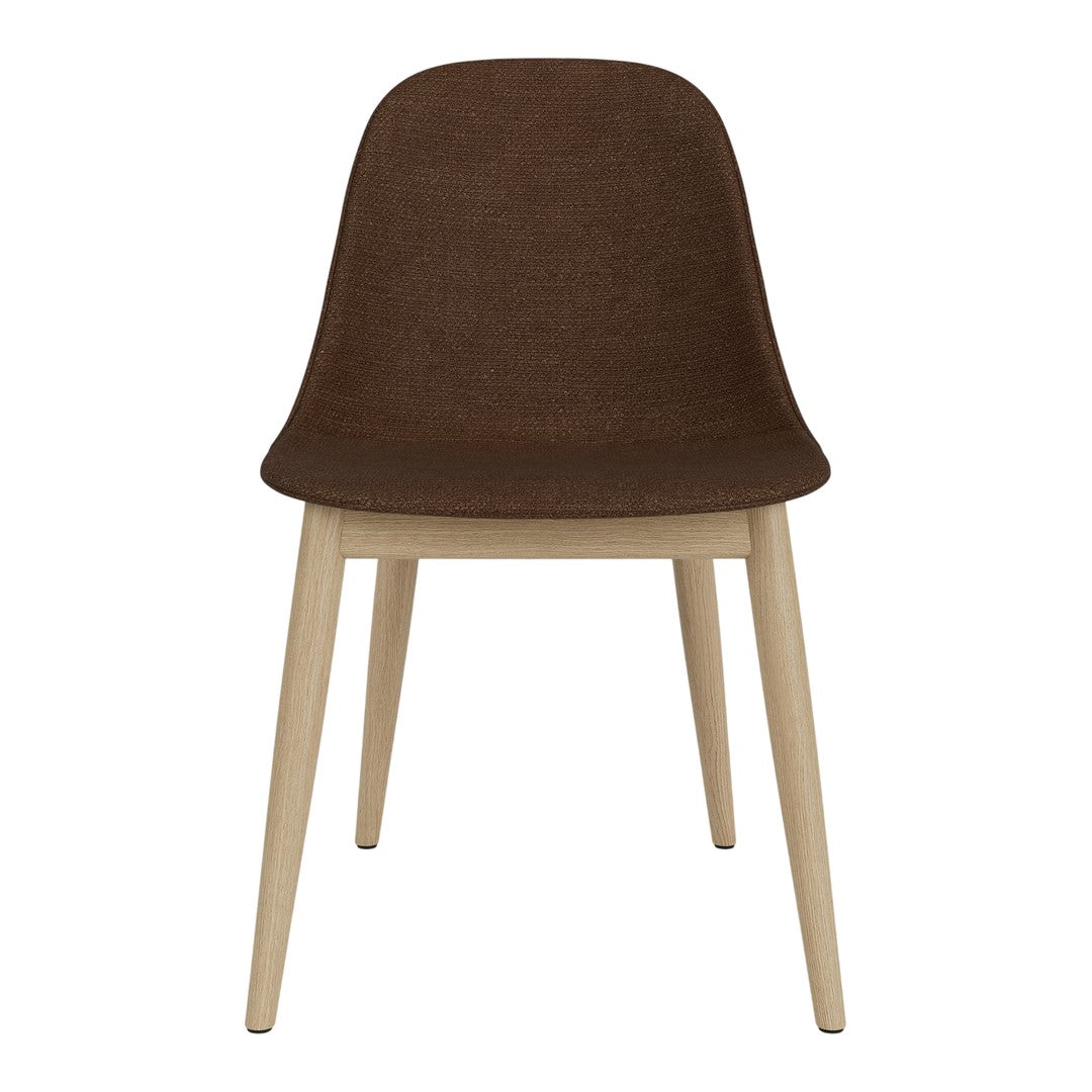 Sedia da pranzo moderna nordica completamente imbottita con braccioli curvati all'esterno e schienale alto per sala da pranzo