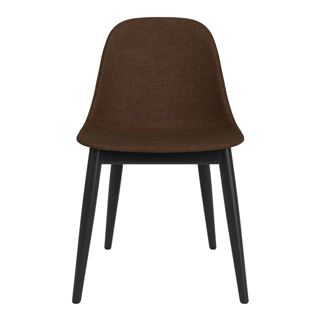 Sedia da pranzo moderna nordica completamente imbottita con braccioli curvati all'esterno e schienale alto per sala da pranzo