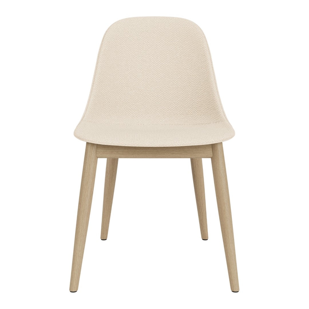 Sedia da pranzo moderna nordica completamente imbottita con braccioli curvati all'esterno e schienale alto per sala da pranzo