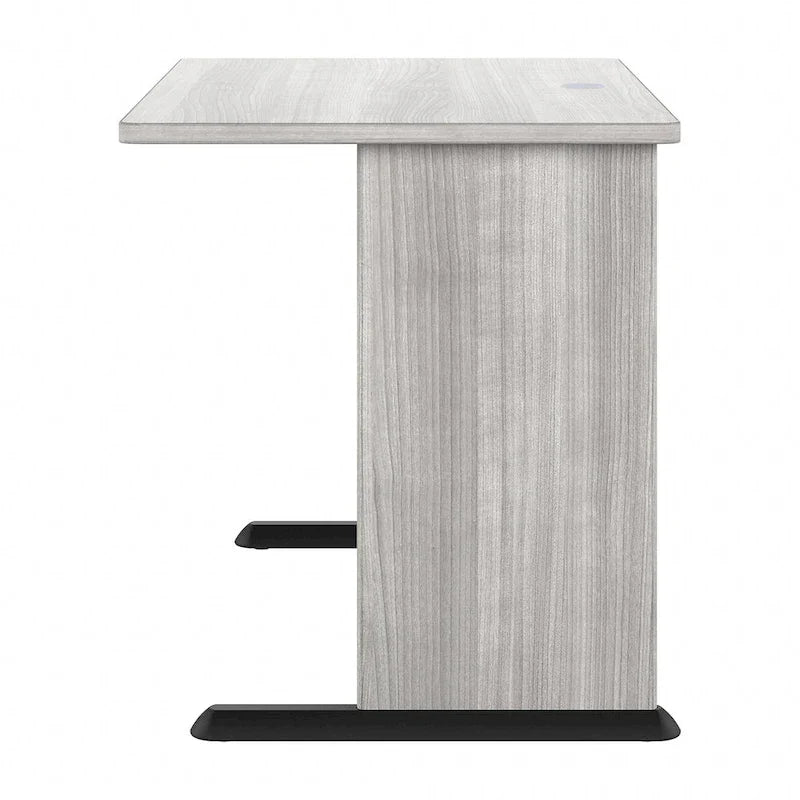 Scrivania per computer da 122 cm grigio tempesta/bianco/grigio platino, per una persona