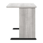 Scrivania per computer da 122 cm grigio tempesta/bianco/grigio platino, per una persona