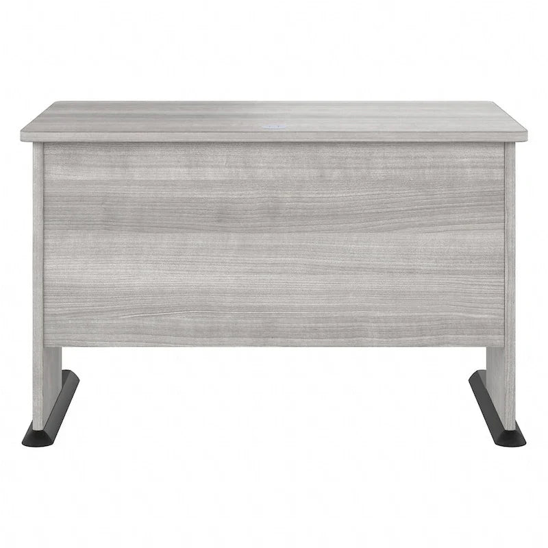 Scrivania per computer da 122 cm grigio tempesta/bianco/grigio platino, per una persona