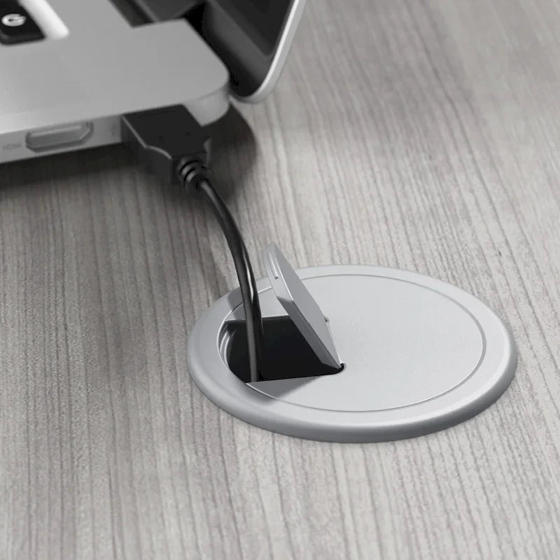 Scrivania per computer da 122 cm grigio tempesta/bianco/grigio platino, per una persona