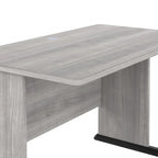 Scrivania per computer da 122 cm grigio tempesta/bianco/grigio platino, per una persona