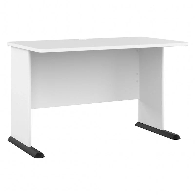 Scrivania per computer da 122 cm grigio tempesta/bianco/grigio platino, per una persona