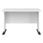 Scrivania per computer da 122 cm grigio tempesta/bianco/grigio platino, per una persona