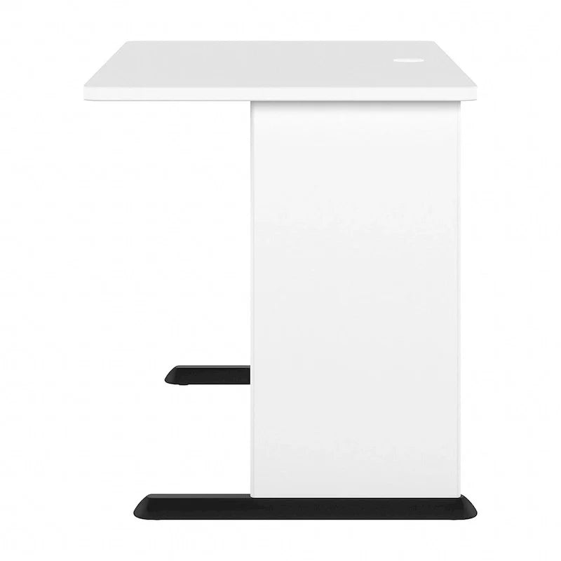 Scrivania per computer da 122 cm grigio tempesta/bianco/grigio platino, per una persona