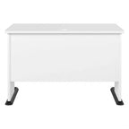 Scrivania per computer da 122 cm grigio tempesta/bianco/grigio platino, per una persona
