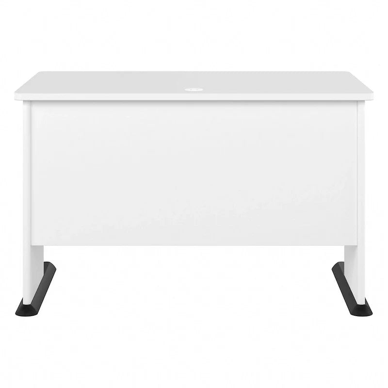 Scrivania per computer da 122 cm grigio tempesta/bianco/grigio platino, per una persona
