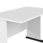 Scrivania per computer da 122 cm grigio tempesta/bianco/grigio platino, per una persona