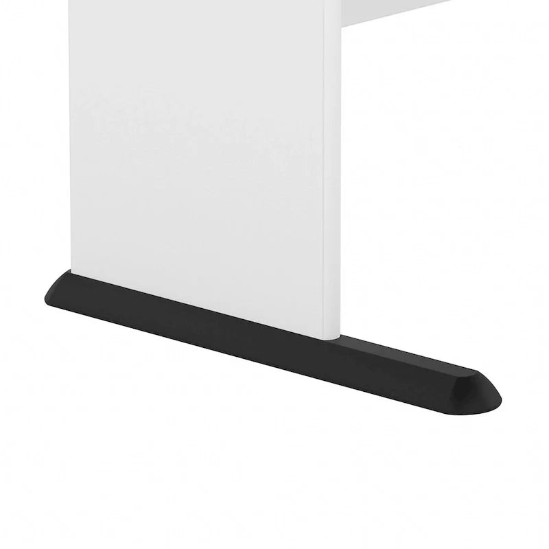 Scrivania per computer da 122 cm grigio tempesta/bianco/grigio platino, per una persona