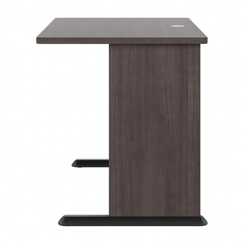 Scrivania per computer da 122 cm grigio tempesta/bianco/grigio platino, per una persona