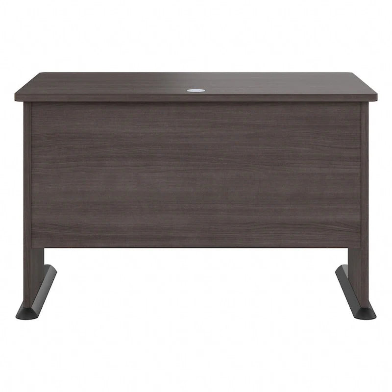 Scrivania per computer da 122 cm grigio tempesta/bianco/grigio platino, per una persona