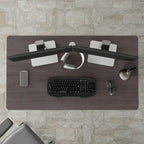 Scrivania per computer da 122 cm grigio tempesta/bianco/grigio platino, per una persona