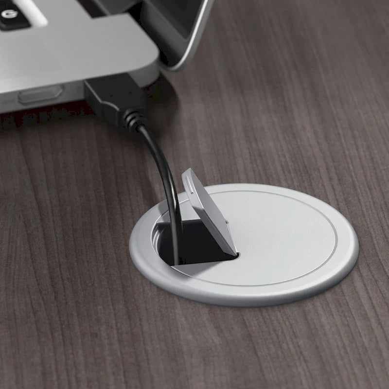 Scrivania per computer da 122 cm grigio tempesta/bianco/grigio platino, per una persona