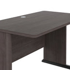 Scrivania per computer da 122 cm grigio tempesta/bianco/grigio platino, per una persona