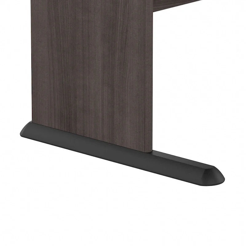 Scrivania per computer da 122 cm grigio tempesta/bianco/grigio platino, per una persona