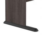 Scrivania per computer da 122 cm grigio tempesta/bianco/grigio platino, per una persona