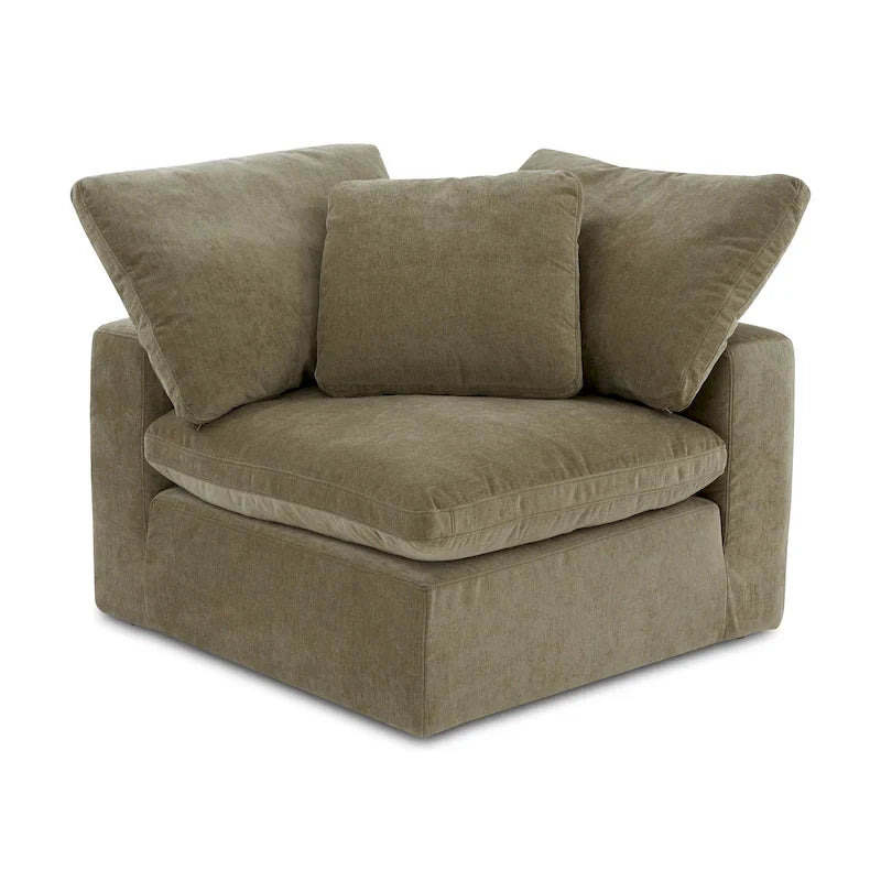 Perla / Ardesia / Sabbia / Blu / Salvia – Poltrona angolare contemporanea, 1 posto