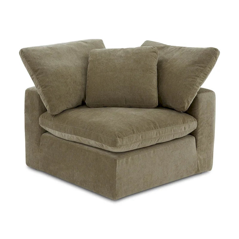 Perla / Ardesia / Sabbia / Blu / Salvia – Poltrona angolare contemporanea, 1 posto