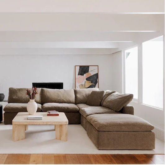 Perla / Ardesia / Sabbia / Blu / Salvia – Poltrona angolare contemporanea, 1 posto