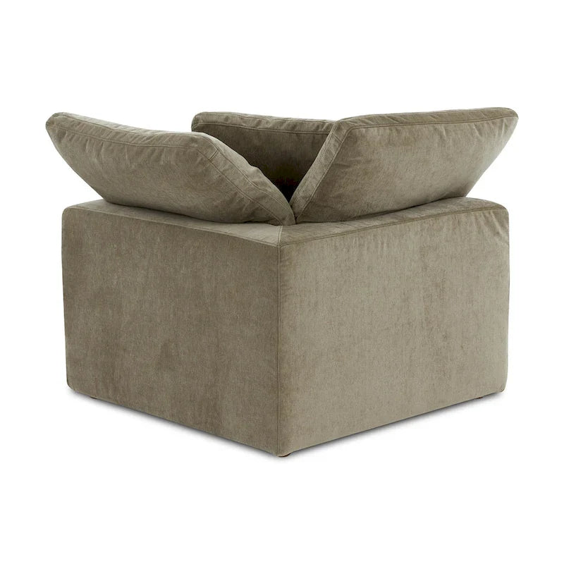 Perla / Ardesia / Sabbia / Blu / Salvia – Poltrona angolare contemporanea, 1 posto