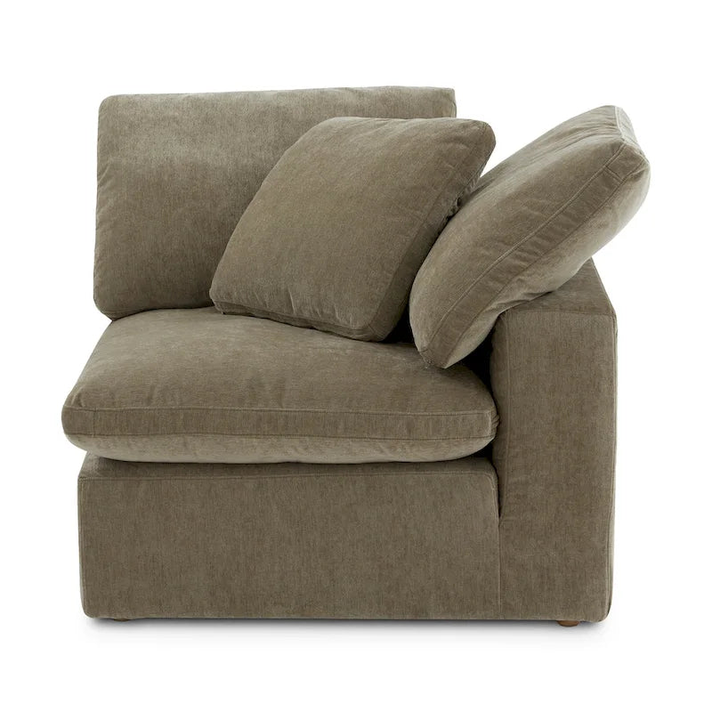 Perla / Ardesia / Sabbia / Blu / Salvia – Poltrona angolare contemporanea, 1 posto
