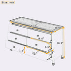 Bianco/Grigio, Crema/Noce, Bianco/Rosa – Comodino a 6 cassetti, Montaggio per 1 persona