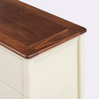 Bianco/Grigio, Crema/Noce, Bianco/Rosa – Comodino a 6 cassetti, Montaggio per 1 persona