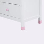 Bianco/Grigio, Crema/Noce, Bianco/Rosa – Comodino a 6 cassetti, Montaggio per 1 persona