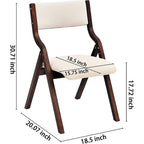 Sedia da pranzo pieghevole beige, altezza standard – Set da 2