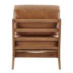 Poltrona di design Mid-Century, cioccolato Borneo / beige Palladiano, seduta singola
