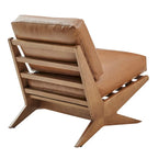 Poltrona di design Mid-Century, cioccolato Borneo / beige Palladiano, seduta singola