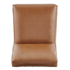 Poltrona di design Mid-Century, cioccolato Borneo / beige Palladiano, seduta singola