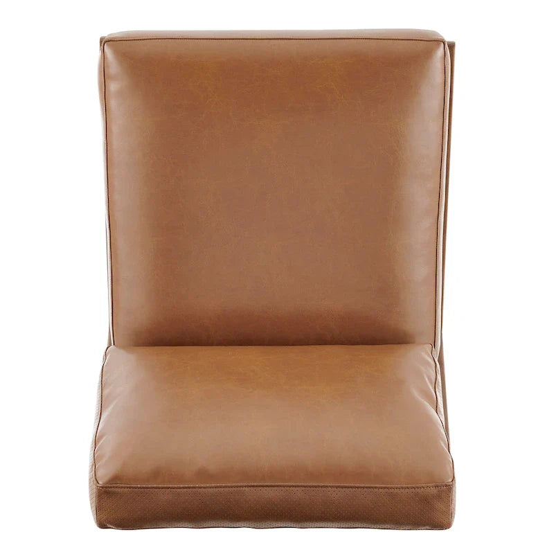 Poltrona di design Mid-Century, cioccolato Borneo / beige Palladiano, seduta singola