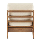 Poltrona di design Mid-Century, cioccolato Borneo / beige Palladiano, seduta singola