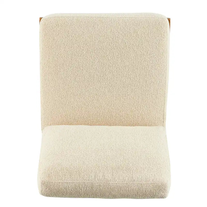 Poltrona di design Mid-Century, cioccolato Borneo / beige Palladiano, seduta singola
