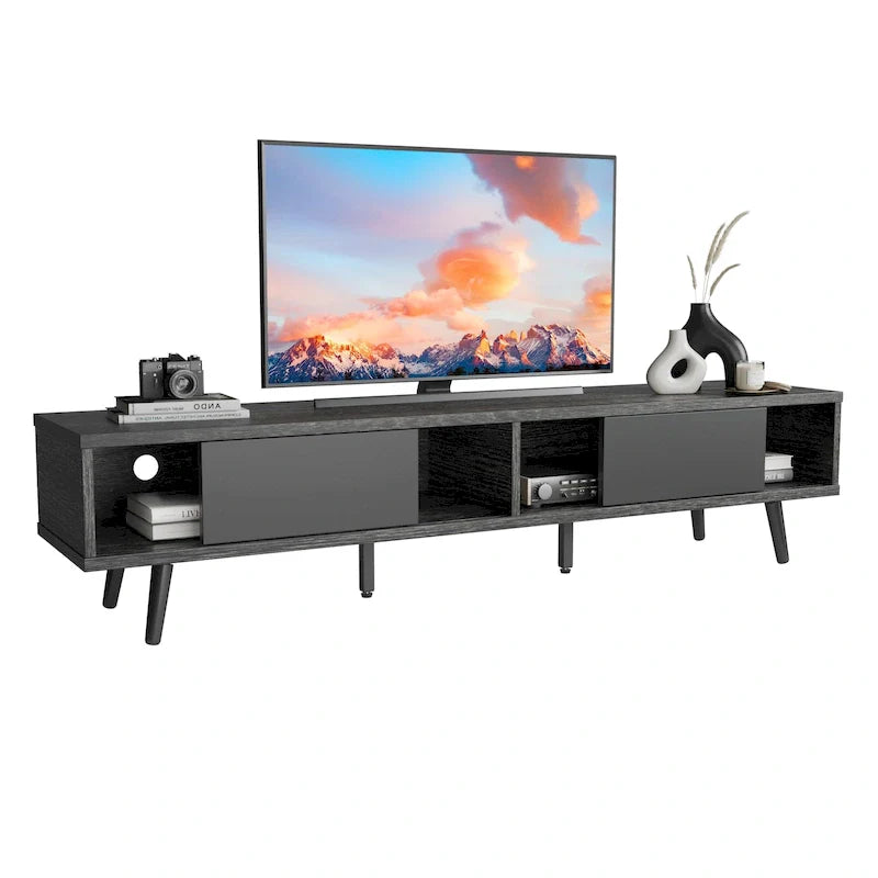 Mobile TV da 70" Stile Mid-Century, Opzioni Multicolore, Adatto a TV fino a 75"