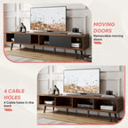 Mobile TV da 70" Stile Mid-Century, Opzioni Multicolore, Adatto a TV fino a 75"