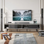 Mobile TV da 70" Stile Mid-Century, Opzioni Multicolore, Adatto a TV fino a 75"