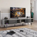 Mobile TV da 70" Stile Mid-Century, Opzioni Multicolore, Adatto a TV fino a 75"
