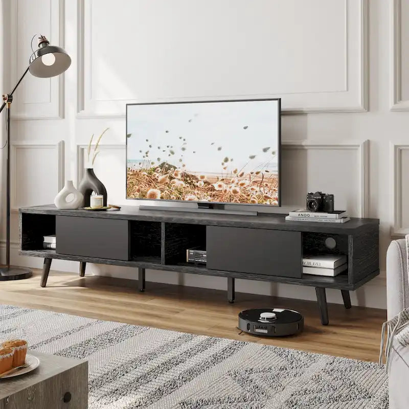 Mobile TV da 70" Stile Mid-Century, Opzioni Multicolore, Adatto a TV fino a 75"