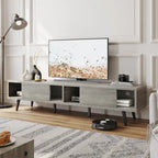 Mobile TV da 70" Stile Mid-Century, Opzioni Multicolore, Adatto a TV fino a 75"