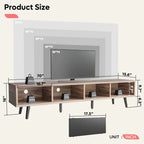 Mobile TV da 70" Stile Mid-Century, Opzioni Multicolore, Adatto a TV fino a 75"