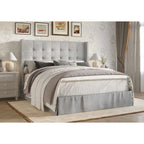 Letto a piattaforma imbottito in velluto beige/blu/grigio argento/nero, 1 persona, da una piazza a king size